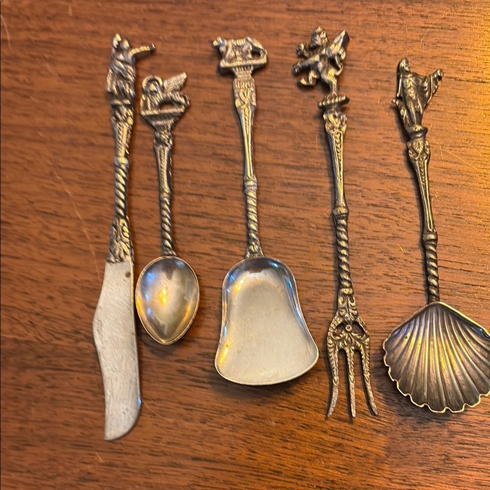 Candlelight vintage silver set from Florence, Italy- from 1950s
